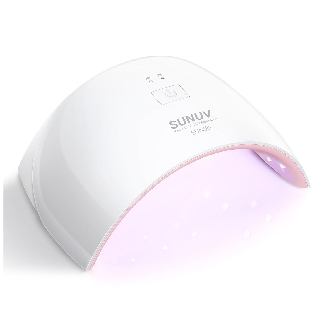 SUNUV SUN9C 24W LED UV Nail Dryer Curing Lamp for Fingernail & Toenail Gels Based Polishes (Pink)