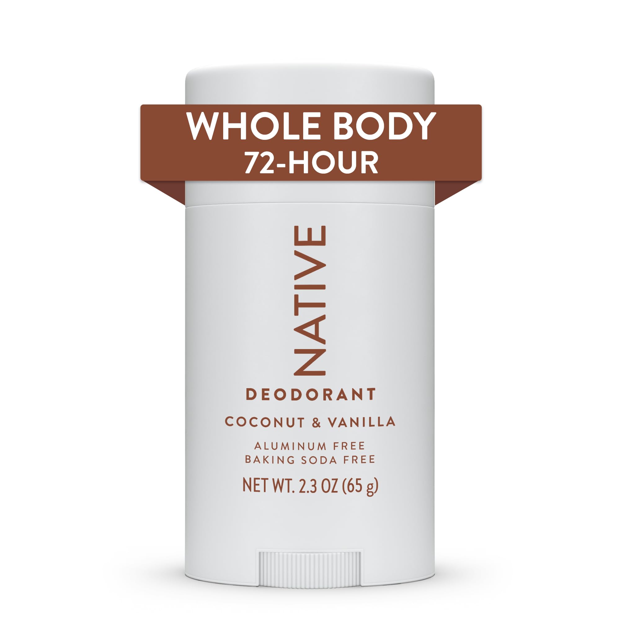 Native Whole Body Deodorant Stick Contains Naturally Derived Ingredients, Deodorant for Men and Women | 72 Hour Odor Protection, Aluminum Free with Coconut Oil and Shea Butter | Coconut & Vanilla