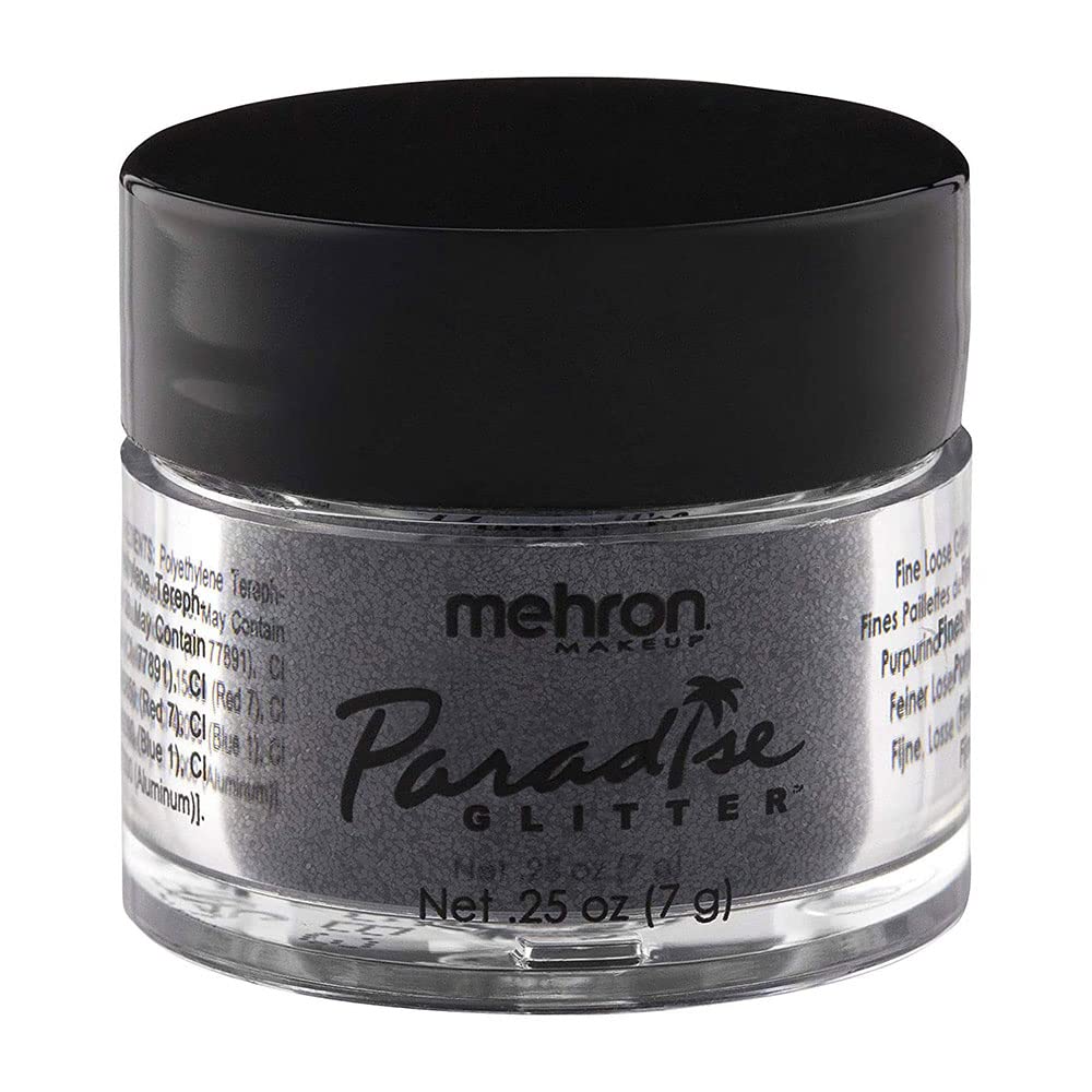 Mehron Makeup Paradise AQ Glitter (0.25 oz) (BLACK)