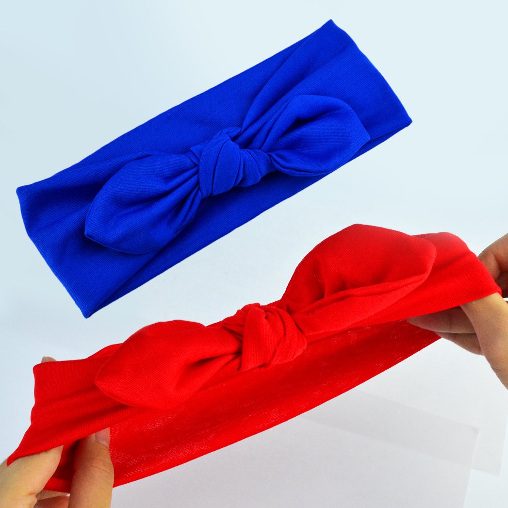 Miayon Women Headbands Headwraps Hair Bands Bows Accessories Turban Head Wraps Cotton 10pcs Solid Color Fashion Sport