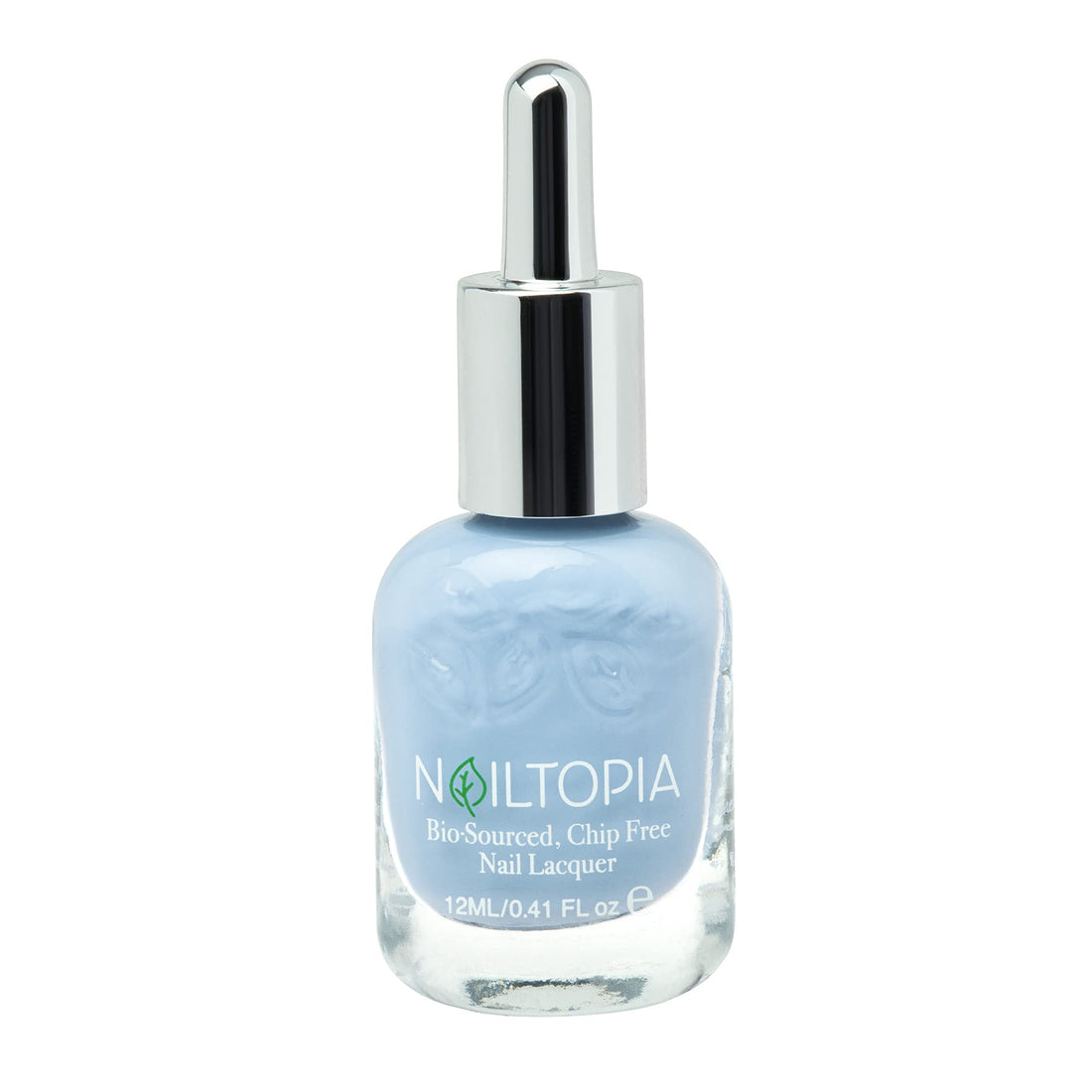 Nailtopia - Plant-Based Chip Free Nail Lacquer - Non Toxic, Bio-Sourced, Long-Lasting, Strengthening Polish - Bali Baby (Powder Blue) - 0.41oz
