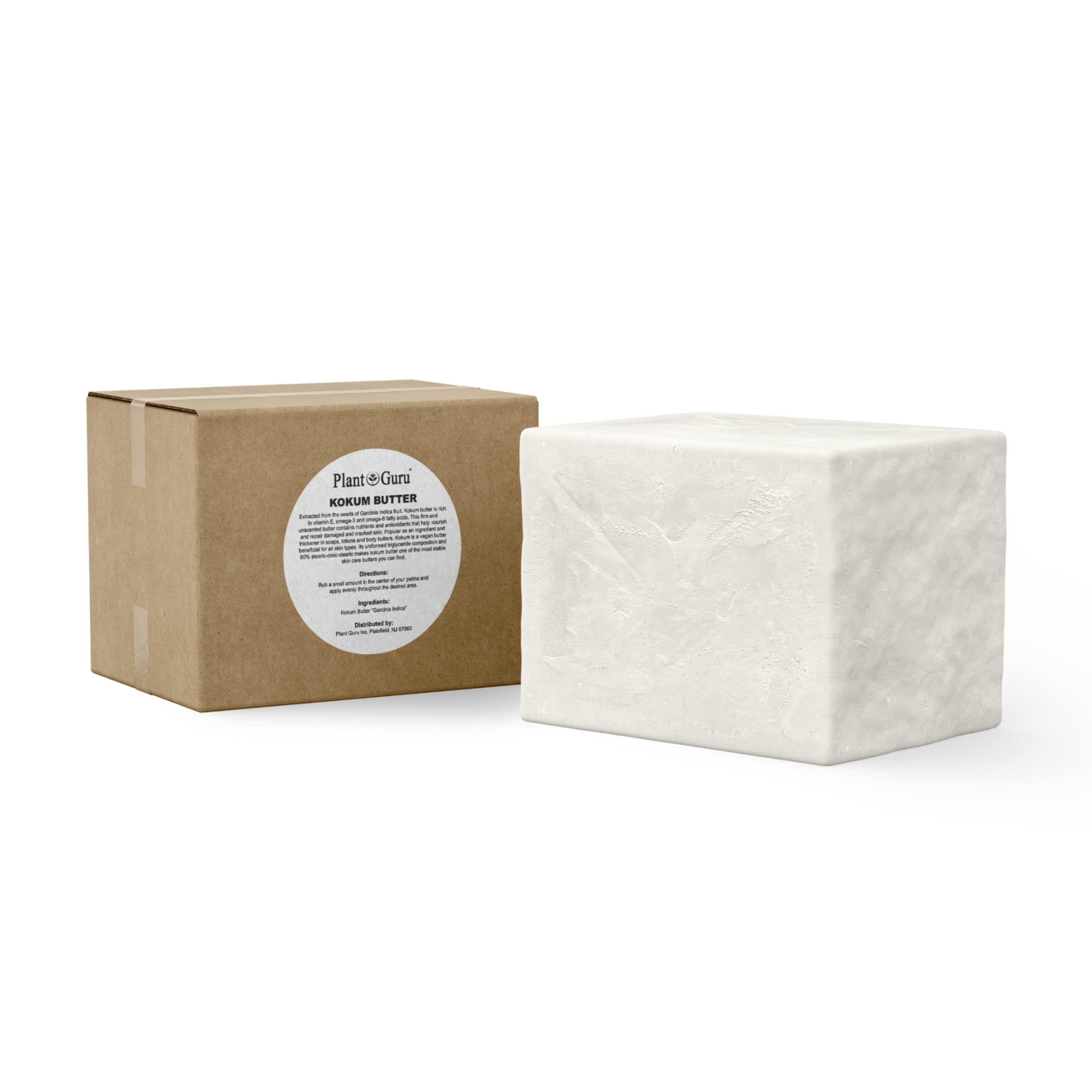 Raw Kokum Butter 10 lbs. Bulk Wholesale 100% Pure Natural - Great for Skin, Body and Hair Moisturizer, DIY Creams, Balms, Lotions and Soap Making.