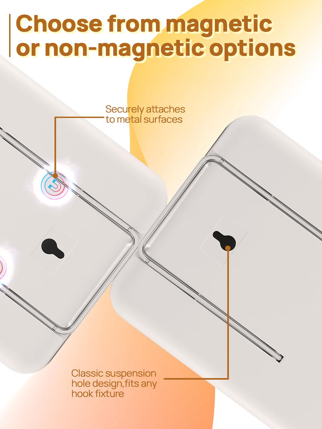 OMIRO Desk Makeup Mirror, 8 x 5 inches Table Mirror with Foldable Stand and Hanging Hole for Shaving and Travelling, White