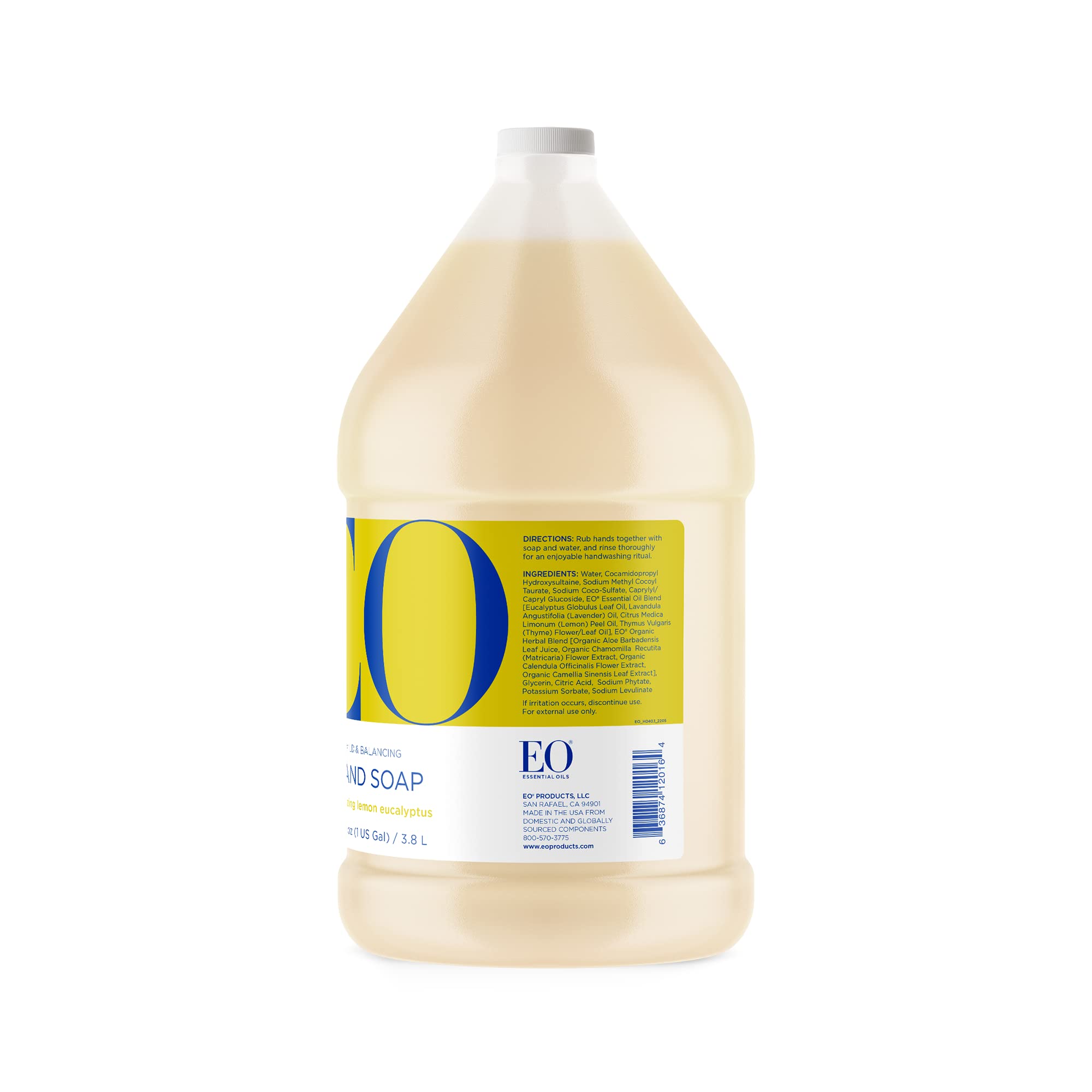 EO Hand Soap: Lemon and Eucalyptus, 128 Ounce Refill