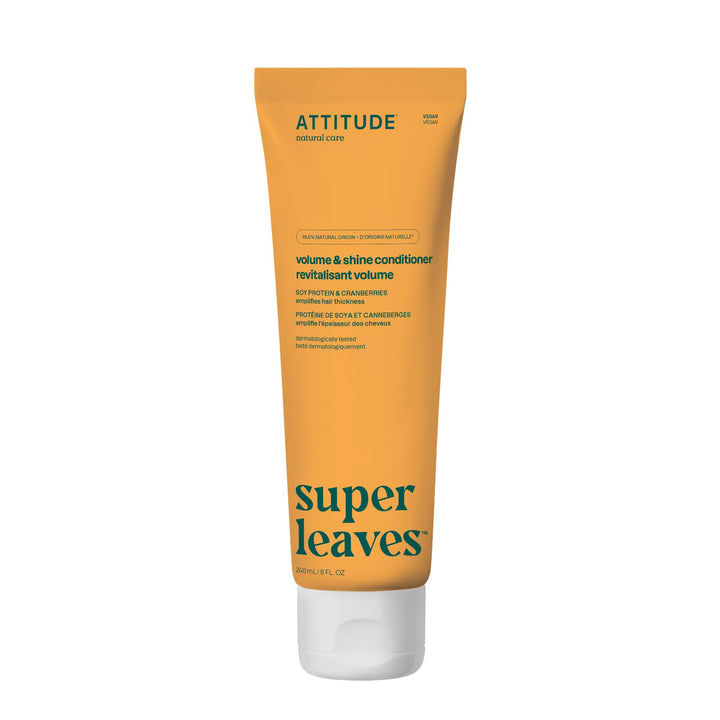 Attitude Natural Conditioner - Volume & Shine, Soy Protein & Cranberries, 8 Fluid Ounce