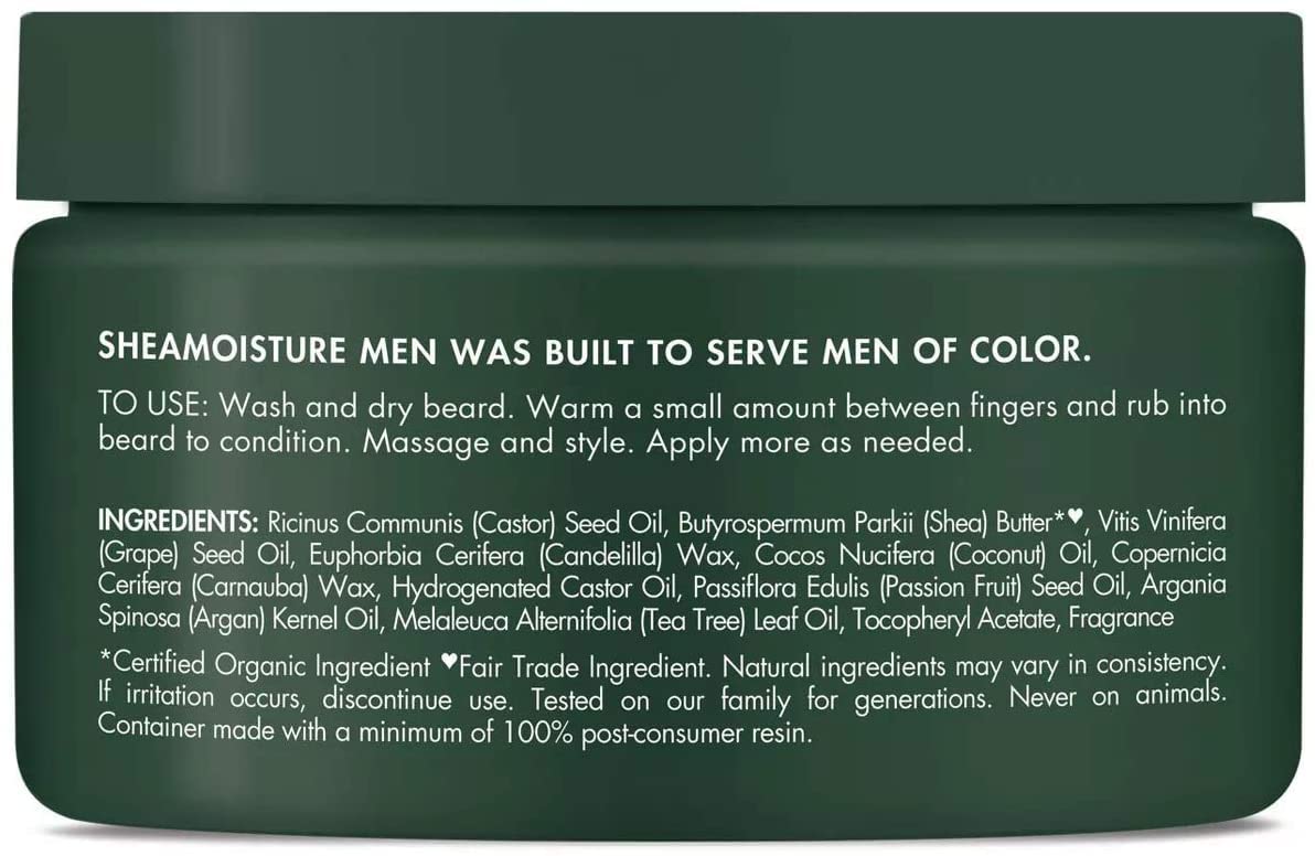 SheaMoisture Beard Balm for Men, 2-Pack – Moisturizing Shea Butter & Maracuja Oil, Gifts for Men, 4 Oz Ea