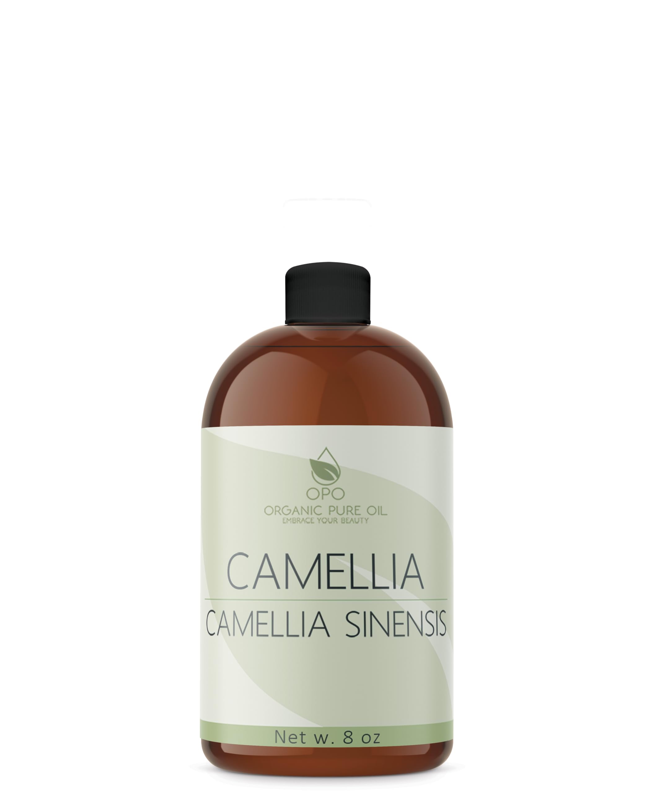 OPO Camellia Seed Oil - 8 oz - Pure, Unrefined, Cold Pressed, Non-GMO Japanese Bulk Carrier Oil for Skin, Hair, Nails, Body, Facial Hair - Hydrating Nourishing Moisturizing - Organic Pure Oil