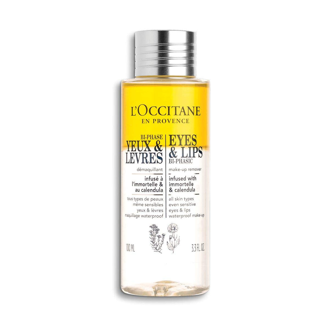 L'Occitane Bi-Phasic Make-Up Remover For Eyes Lips 100Ml