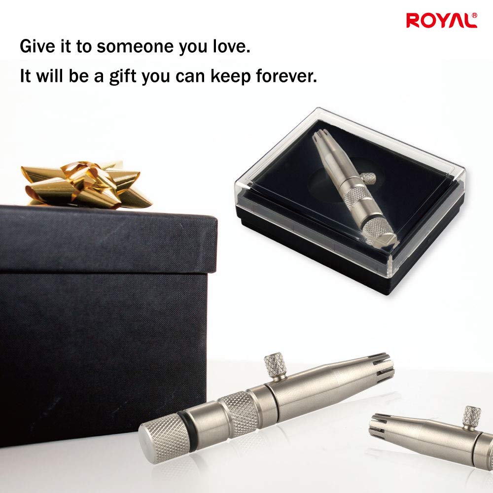 Fake model seller caution, ROYAL METAL(Korea) is not selling in India anymore due to fake sellers, other sellers sell no ROYAL product on this page. ROYAL NO-BATTERY MANUAL Nose hair trimmer for Men : Stainless, Waterproof, Painless, Nine Dual-Edged