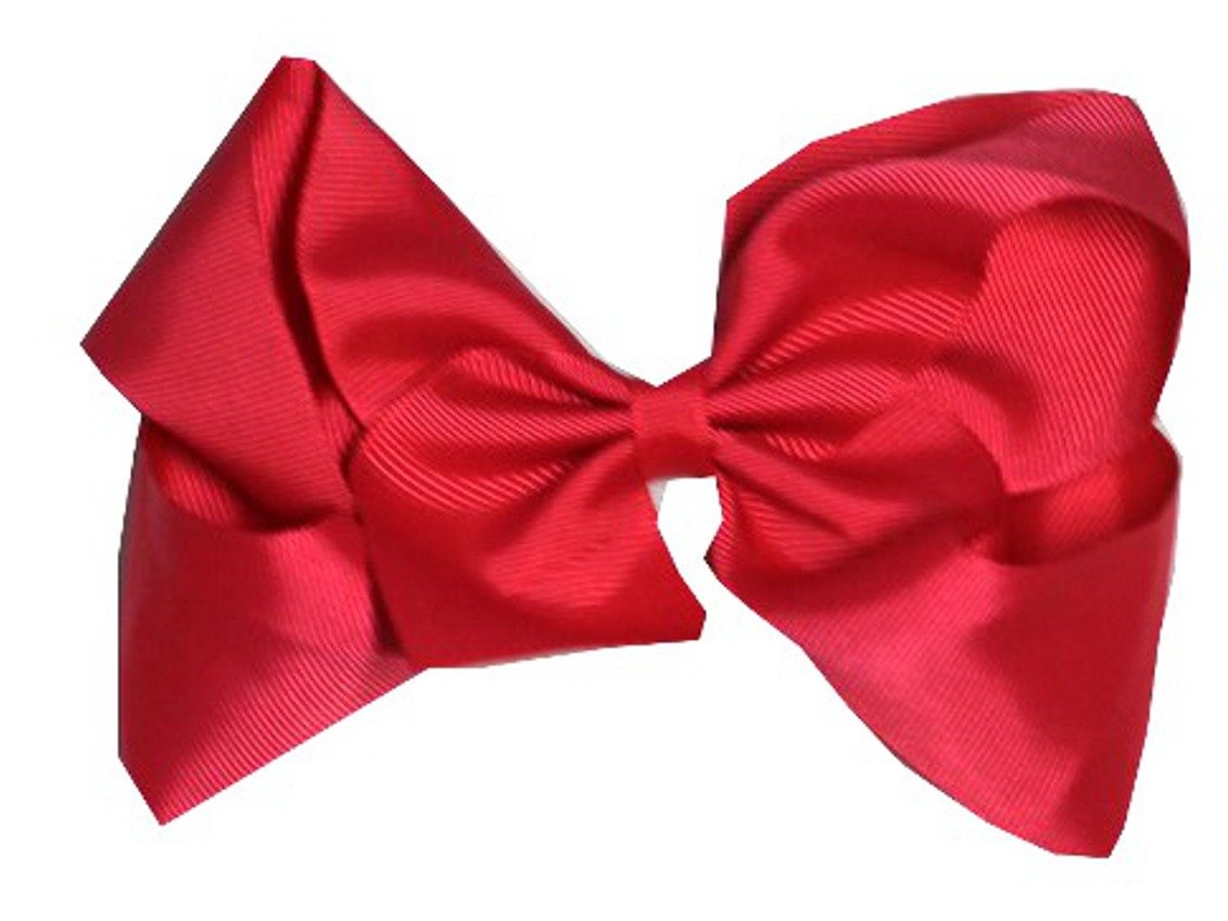 K&M Large 6 Hair Bows with Alligator Clip Set of 10 Grosgrain Ribbon (Back to School in Style)