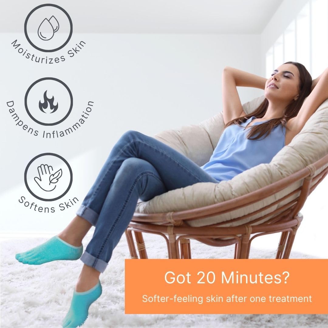 NatraCure ‚ 5-Toe Moisturizing Gel Socks