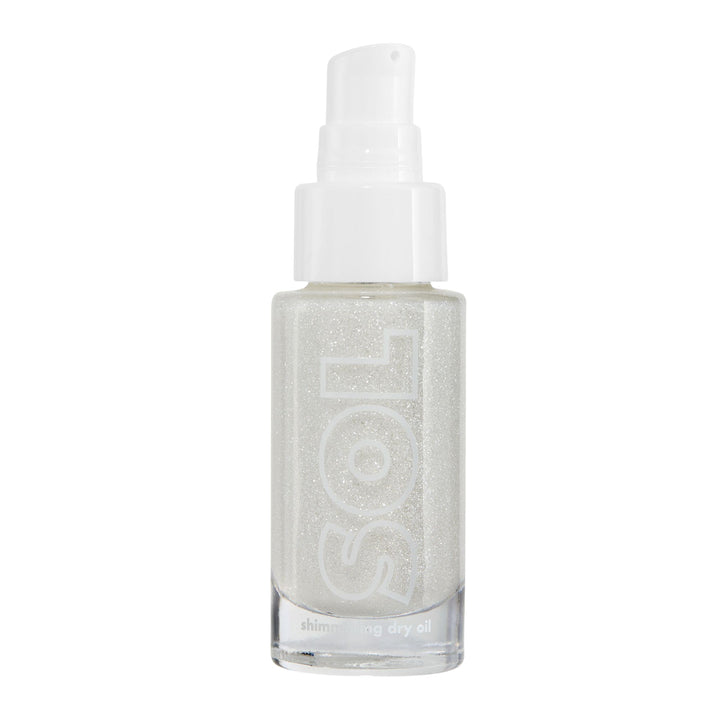 ColourPop SOL Mini Shimmering Dry Oil - Body Oil Infused with Coconut, Argan & Marula Oils - Radiance-Boosting Body Care - Nourishes Skin and Leaves a Luminous Finish - Sterling Silver (0.88 fl oz)