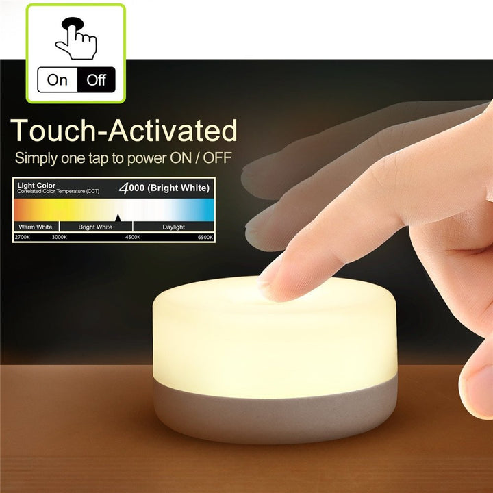 RTSU Rechargeable Mini Touch Night Light, Wireless LED Lamp for Kids - Portable, Dimmable Nursery Lamp