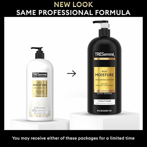 TRESemmé Rich Moisture Moisturizing Conditioner with Pump for Dry Hair Formulated With Pro Style Technology 39 Fl Oz