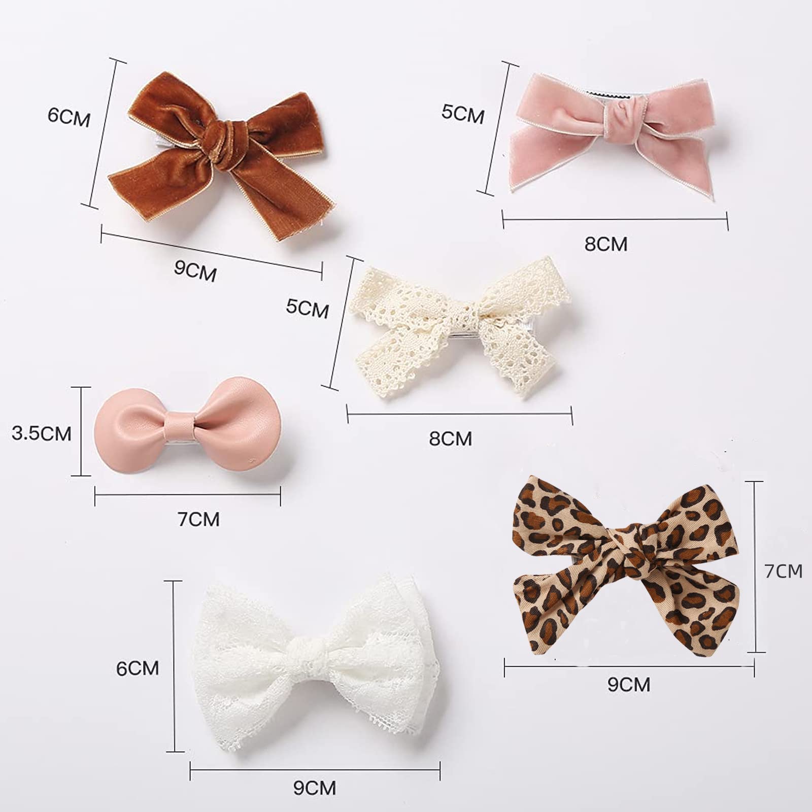 Baby Hair Clips Fully Lined Non Slip Hair Pins Baby Girls Hair Bows Barrettes Hair Accessories for Little Girls Infants Toddlers