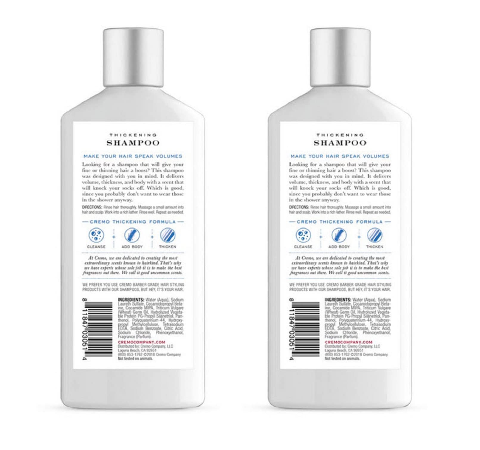 Cremo Barber Grade Juniper & Eucalyptus Thickening Formula for Fine or Thinning Hair, eucalyptus, juniper, eucalyptus, 32 Fl Oz