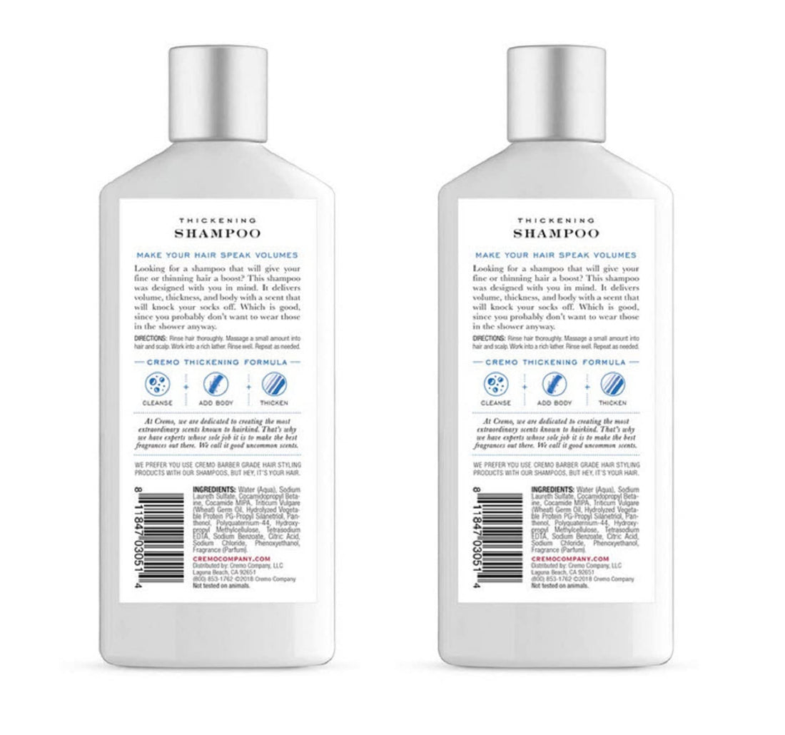 Cremo Barber Grade Juniper & Eucalyptus Thickening Formula for Fine or Thinning Hair, eucalyptus, juniper, eucalyptus, 32 Fl Oz