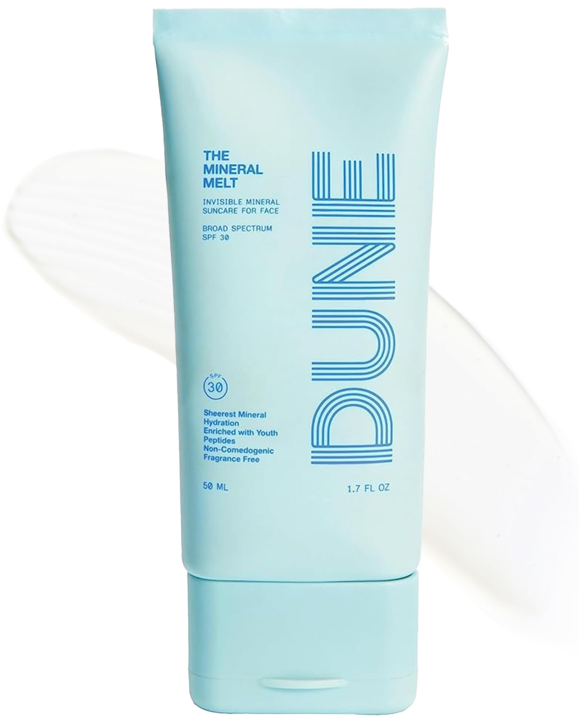 The Mineral Melt - Clear Mineral Sunscreen For Face - Broad Spectrum SPF 30 Sunblock. Clinically-proven Anti-Aging, Sun Protector Hydrating, Skin-Brightenings, Fragrance Free (1.7 Fl Oz)