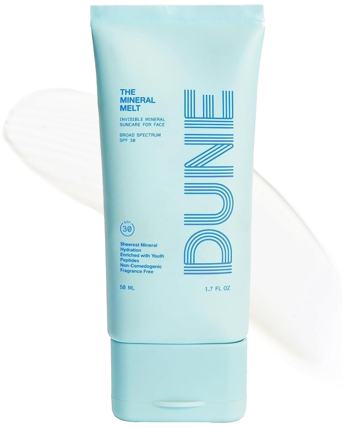 The Mineral Melt - Clear Mineral Sunscreen For Face - Broad Spectrum SPF 30 Sunblock. Clinically-proven Anti-Aging, Sun Protector Hydrating, Skin-Brightenings, Fragrance Free (1.7 Fl Oz)