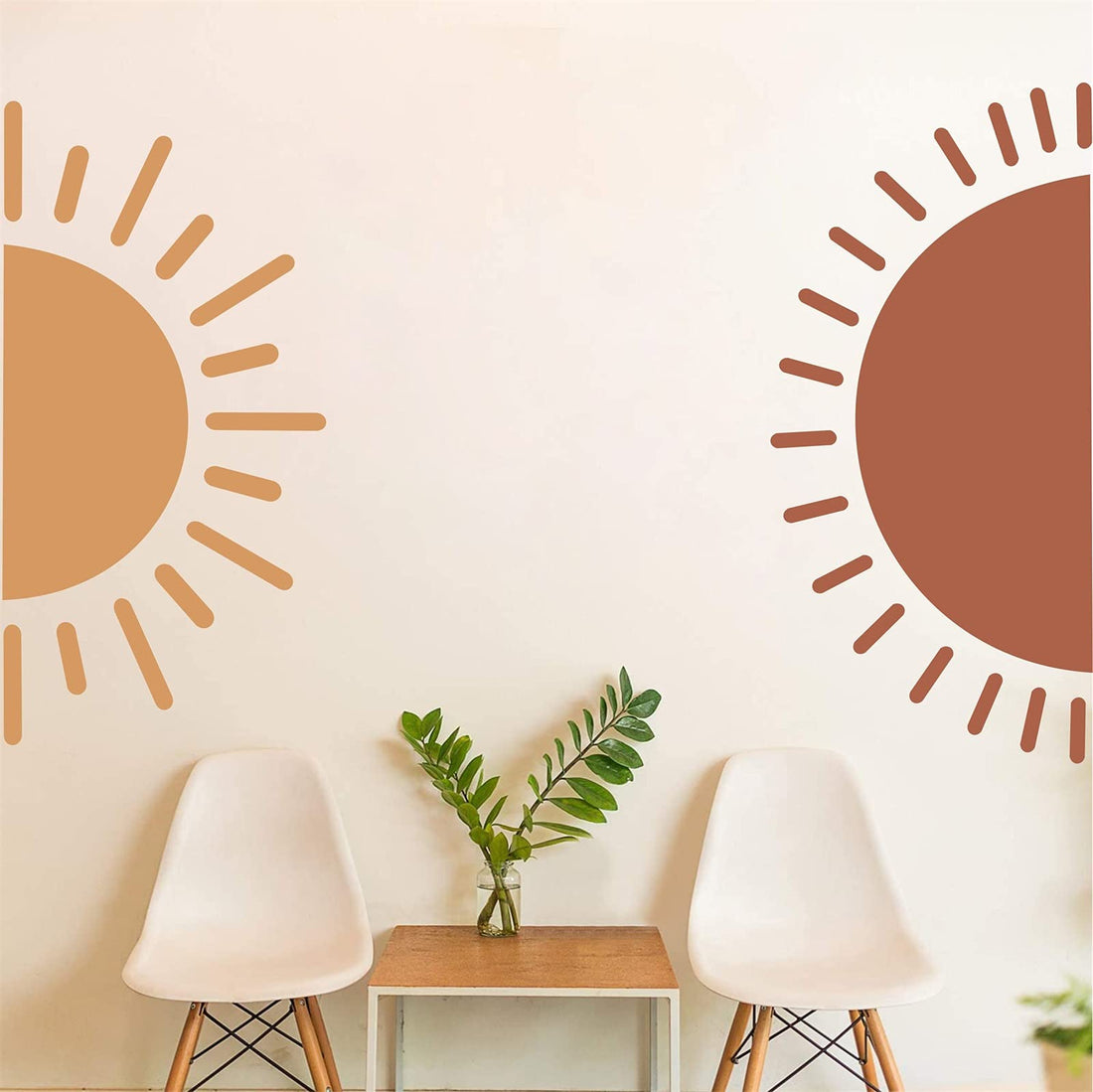 Half Sun Wall Decal Large Wall Decal Sunshine Wall Stickers Baby Room Wall Art Decals Sun Decals for Walls Sunrise Sticker Peel and Stick Headboard Wall Decals for Nursery Kids Bedroom Playroom Decor