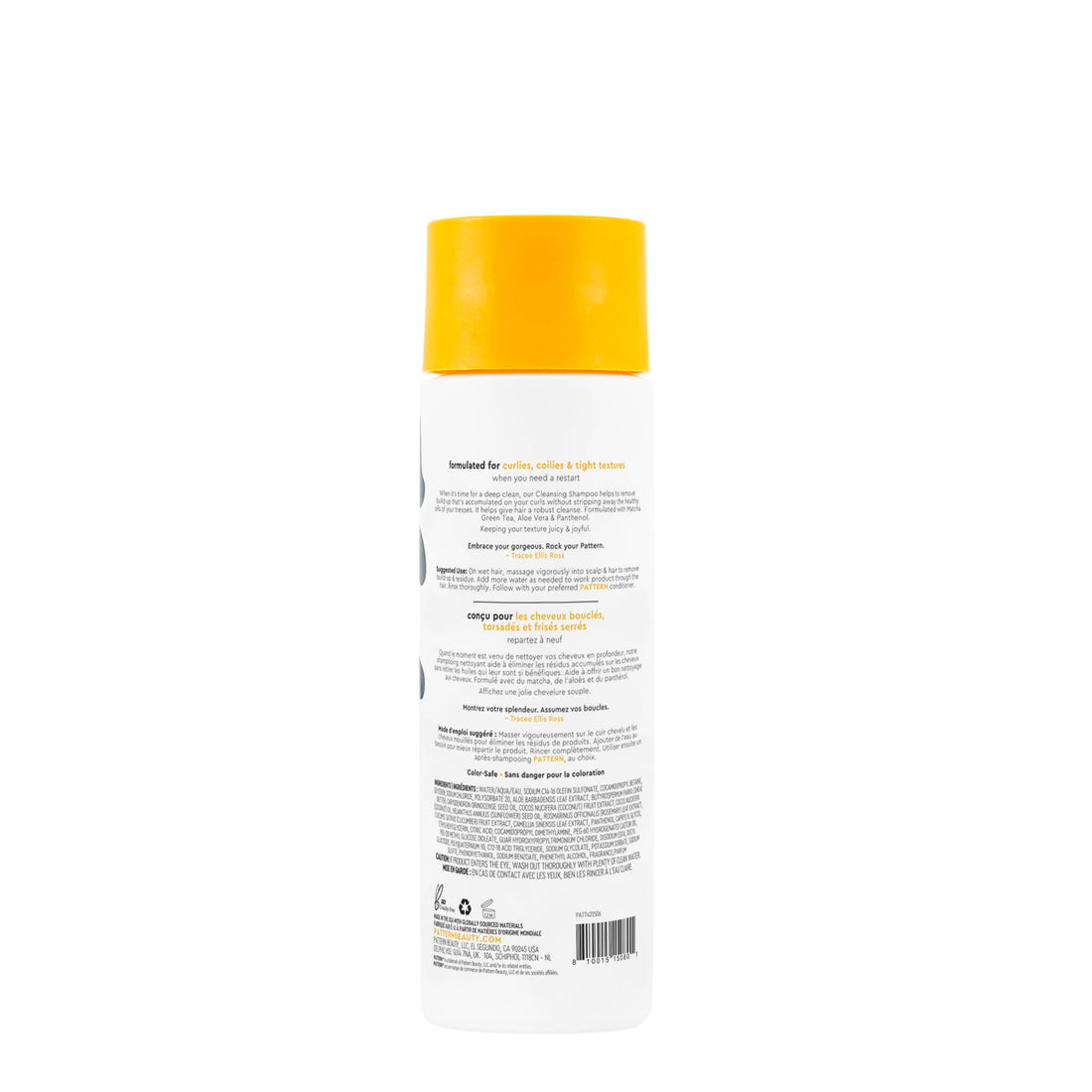 PATTERN Beauty by Tracee Ellis Ross Cleansing Shampoo w Matcha Green Tea, Aloe and Green Tea for Curls & Coils 7.8 fl oz