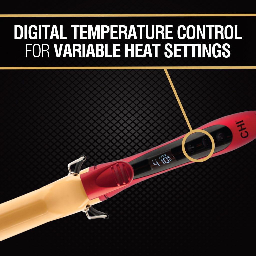 CHI Air Text Fire Red Curl Iron