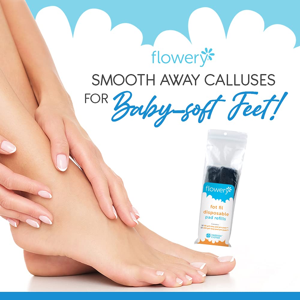 Flowery Foot File Easy Peel Pro Pad Combo Pack, 24 Count