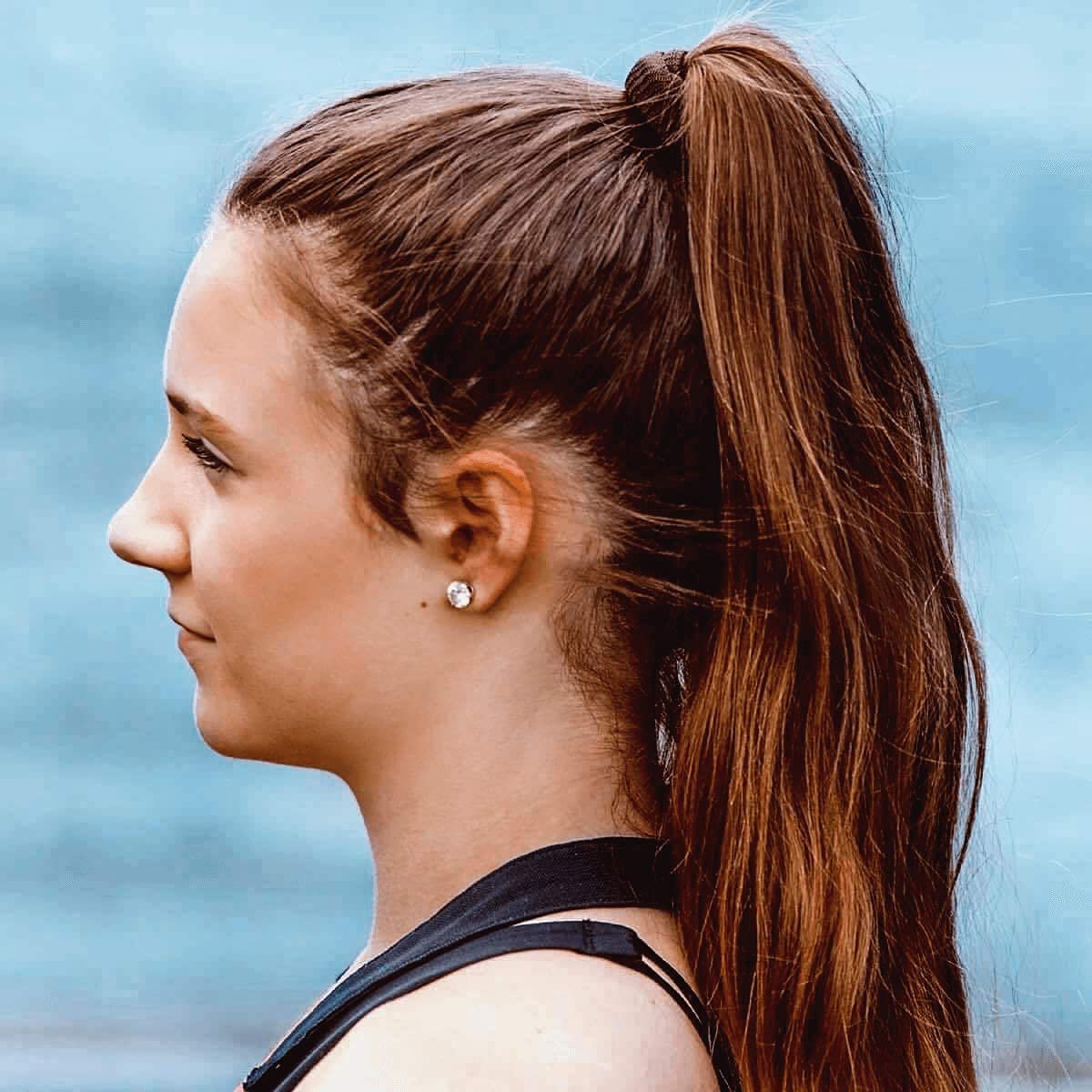 Burlybands Large Hair Ties for Thick Heavy or Curly Hair. No Slip No Damage Seamless Ponytail Holders Scrunchies Sports Thick Hair Ties (Brown 8 Pcs)