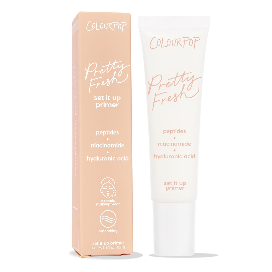 ColourPop Pretty Fresh Airbrush Makeup Primer - Hydrating, Gel-Cream Face Primer & Pore Minimizer with Peptides, Niacinamide & Hyaluronic Acid - Vegan & Cruelty-Free - Set It Up (1 Fl Oz)