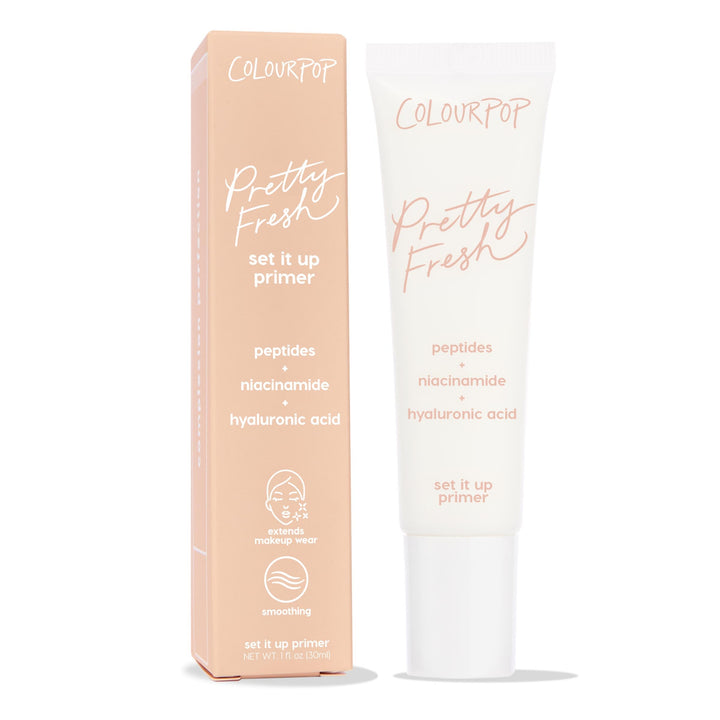 ColourPop Pretty Fresh Airbrush Makeup Primer - Hydrating, Gel-Cream Face Primer & Pore Minimizer with Peptides, Niacinamide & Hyaluronic Acid - Vegan & Cruelty-Free - Set It Up (1 Fl Oz)