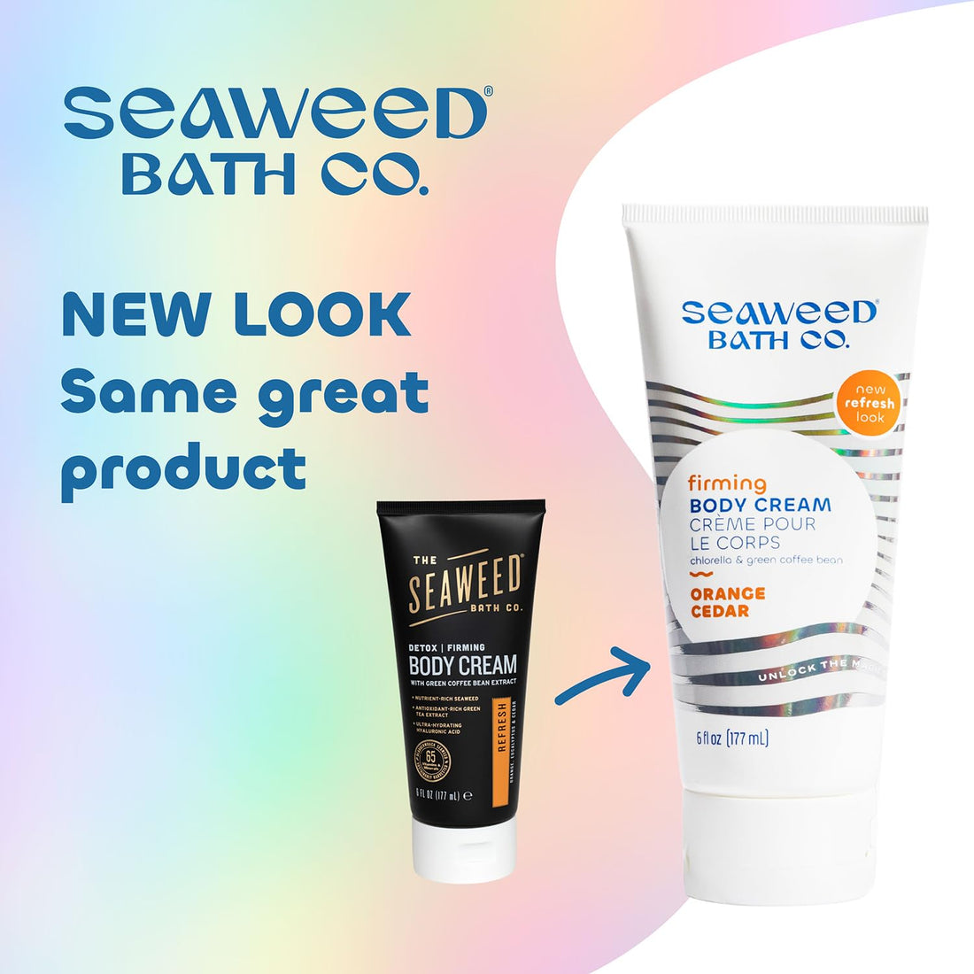 The Seaweed Bath Co. Firming Detox Body Cream, Refresh Scent (Orange, Eucalyptus & Cedar), 6 fl. oz.