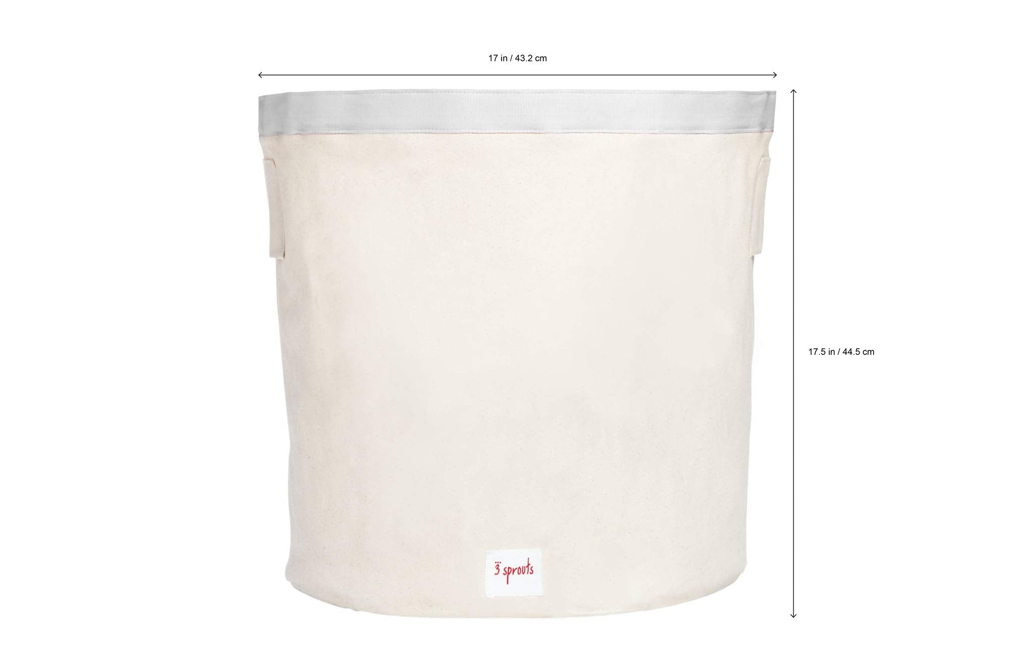 3 Sprouts Large Toy Storage Basket - Durable Kids & Baby Toy Bin with Handles for Toy Basket Storage, Round Hamper for Laundry in Nursery & Playroom, Raccoon