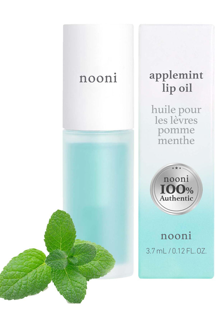 Nooni Applemint Lip Oil 0.12 Ounces, Healing Lip Ointment, Lip Treatment, Plumper Lip Oil, Lip Care, Mint-Infused Formula, Lip Protect Gloss, Voluming Hydrating, Lip Primer