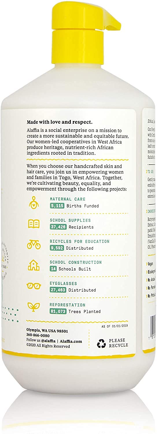 Alaffia - EveryDay Shea - Moisturizing Shea Butter Conditioner, Vanilla-Mint - 32 oz