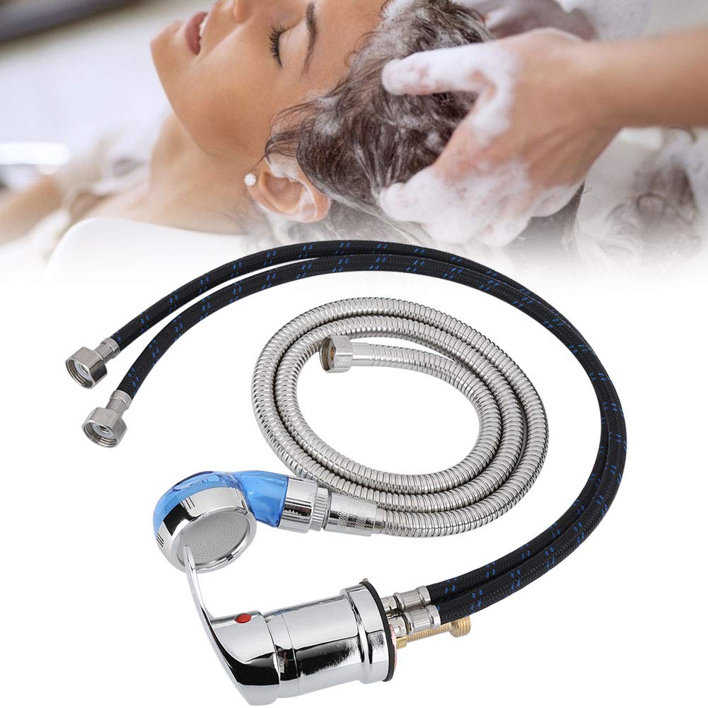 Shampoo Bed 70cm Faucet, 120cm Hose Shampoo Bed Shower Head Shampoo Valve Hair Salon Accessories