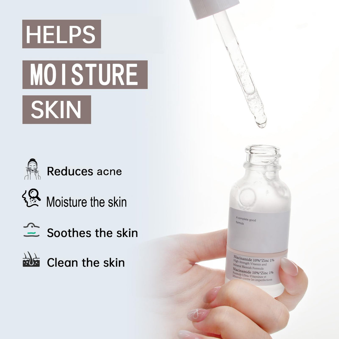 Niacinamide Serum for Face, 30ML/1 Fl Oz Niacinamide Face Serum for Women, Niacinamide 10% + Zinc 1% Serum For Acne.