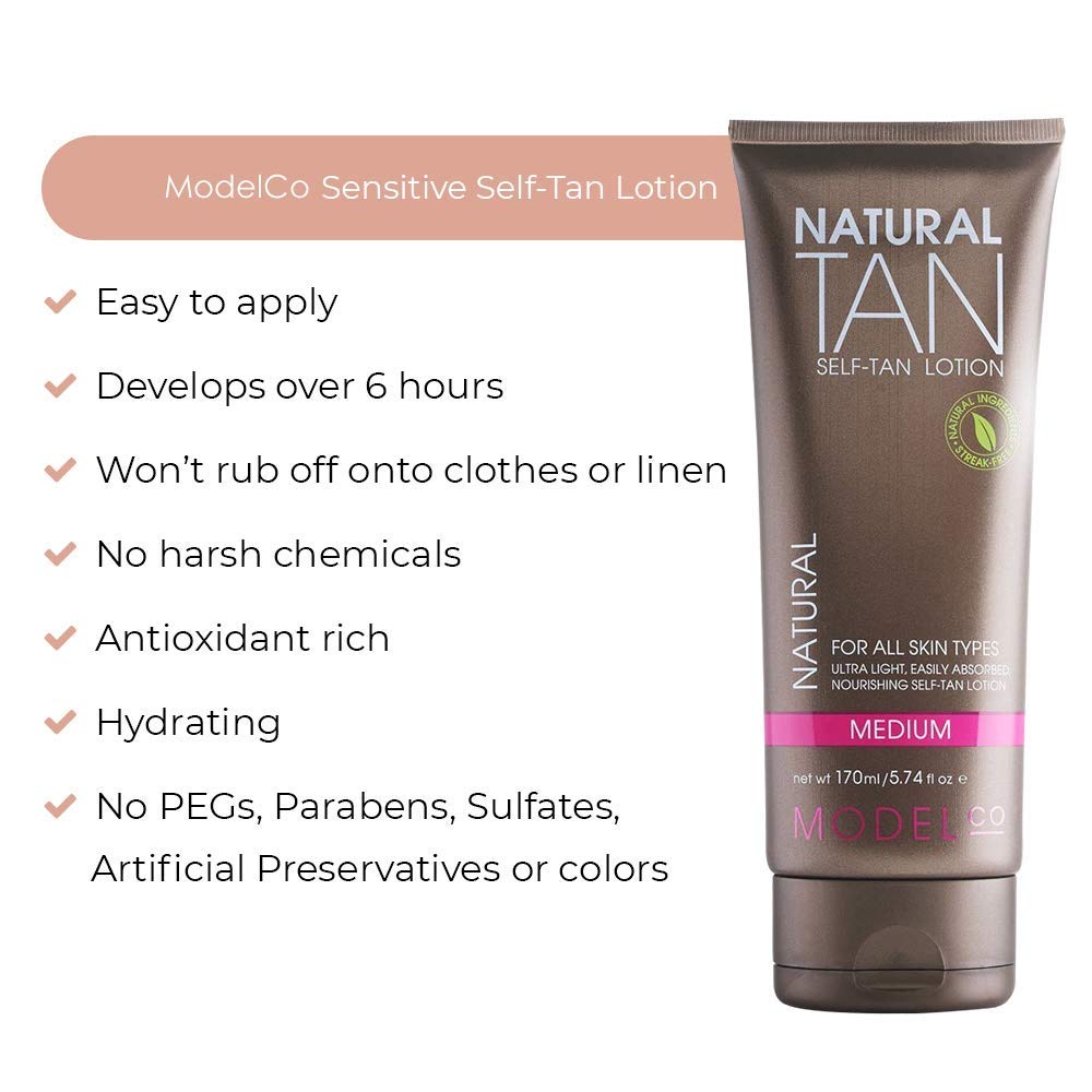 ModelCo Natural Tan Self-Tan, Medium, 5.74 fl. oz.