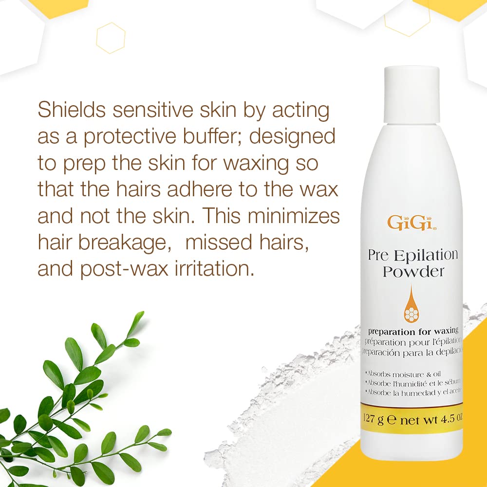 GiGi Pre Epilation Dusting Powder, 4.5 Ounce