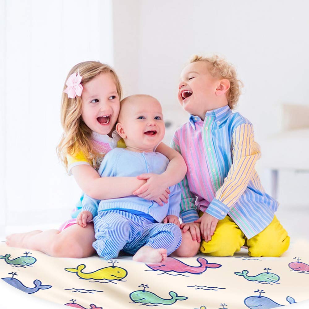 Larger Size 51x51inch Splat Mat for Under High Chair, ALYYDBG Washable Waterproof & Anti-Slip Floor Splash Mat, Baby High Chair Mat for Dropping Food