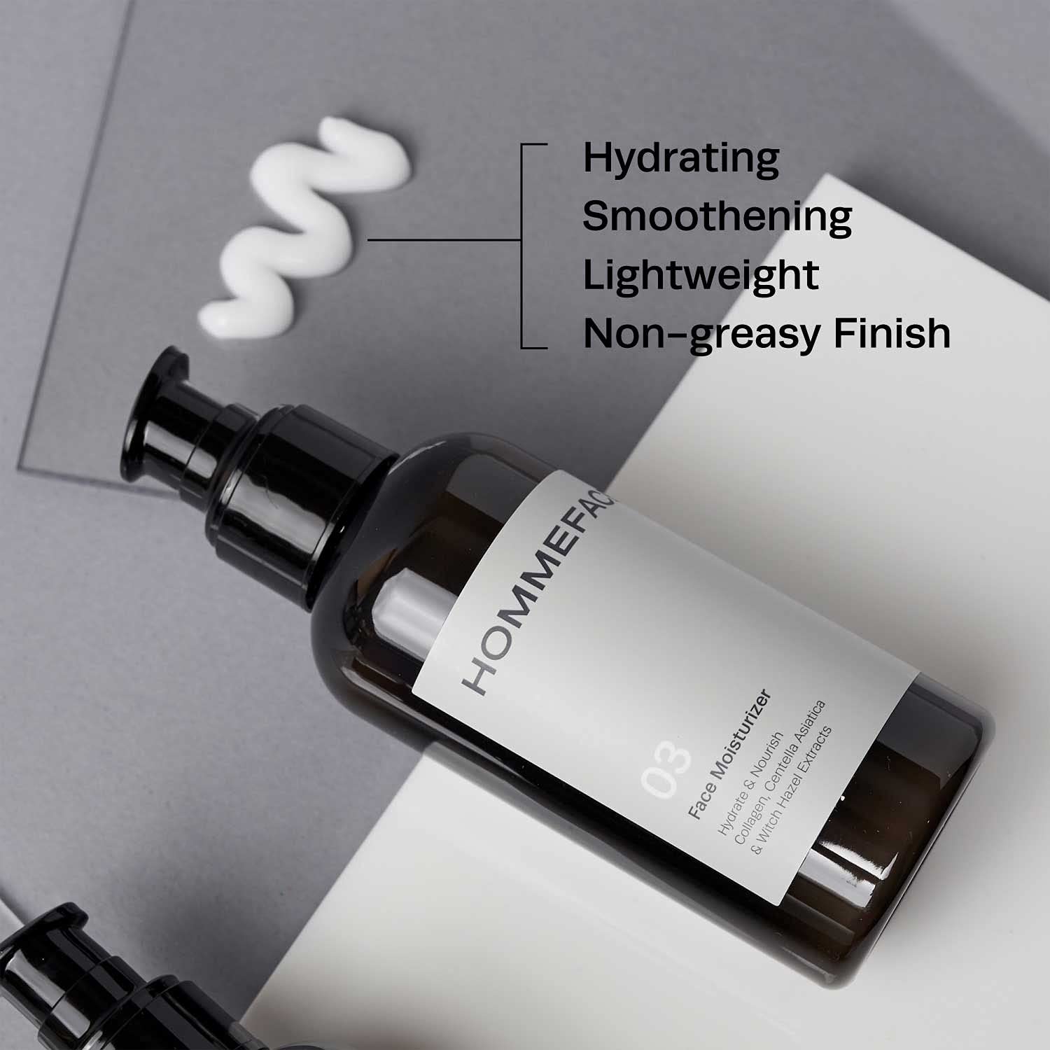 HommeFace Men’s Daily Face Moisturizer, 5.07 fl. oz. - Hydrating & Nourishing Facial Lotion for Men with Collagen, Witch Hazel & Cica Extracts, Lightweight, Alcohol-Free