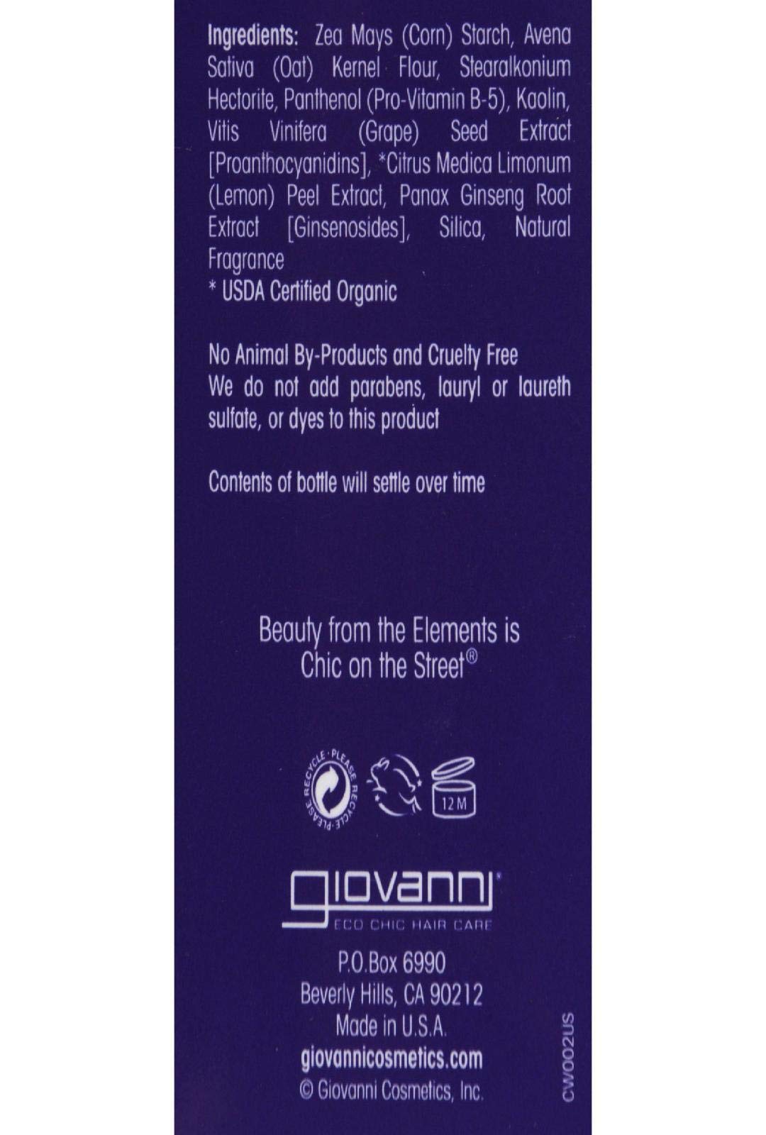 GIOVANNI- Powder Power Dry Shampoo And Instant Volumizer- All Hair Types (1.7 Ounces)