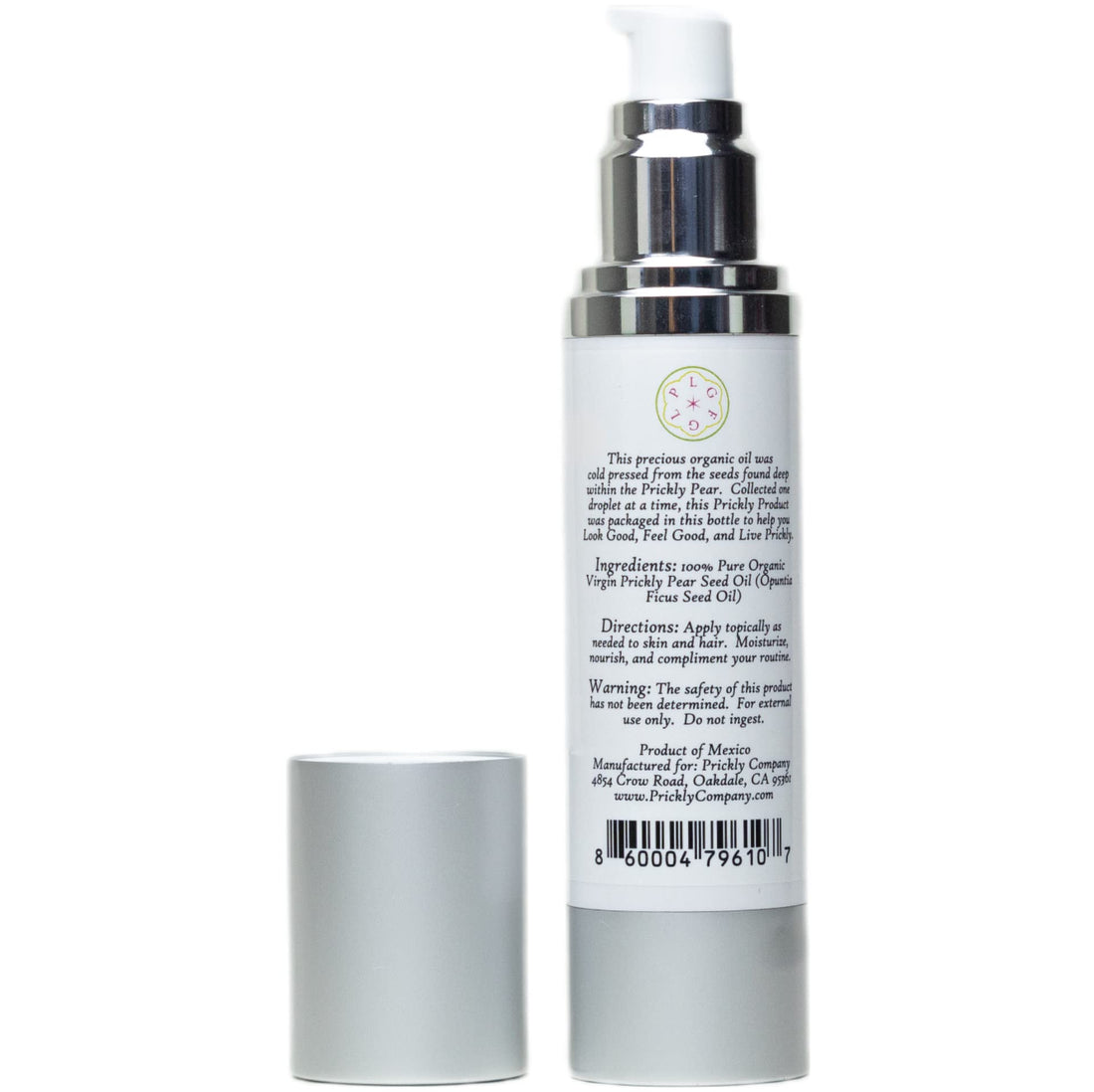 Prickly Company Pure Prickly Prickly Pear Seed Oil - 100% Organic, Cold Pressed, Ultra-Premium Pump Bottle. Say Goodbye to Dry Skin, Cracked Knuckles, Cracked Lips, and More! (50 ml)