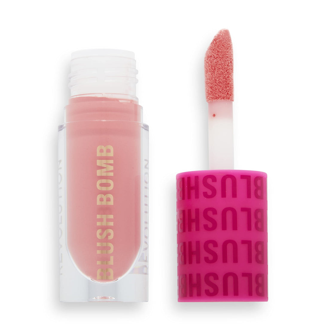 Revolution Beauty, Blush Bomb Cream Blusher, Lightweight Makeup & Creamy Formula for a Dewy Finish, Enriched with Vitamin E, Dolly Rose, 0.15 Fl. Oz.