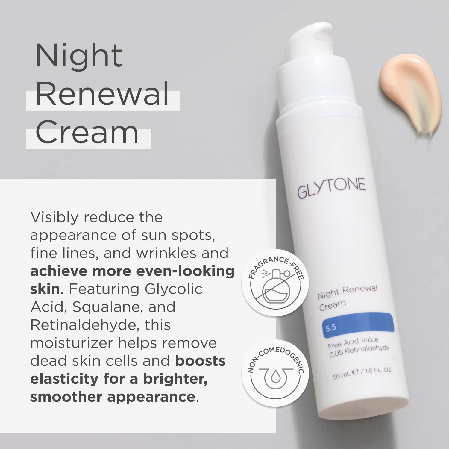 Glytone Night Renewal Cream, 1.6 Fl. Oz.