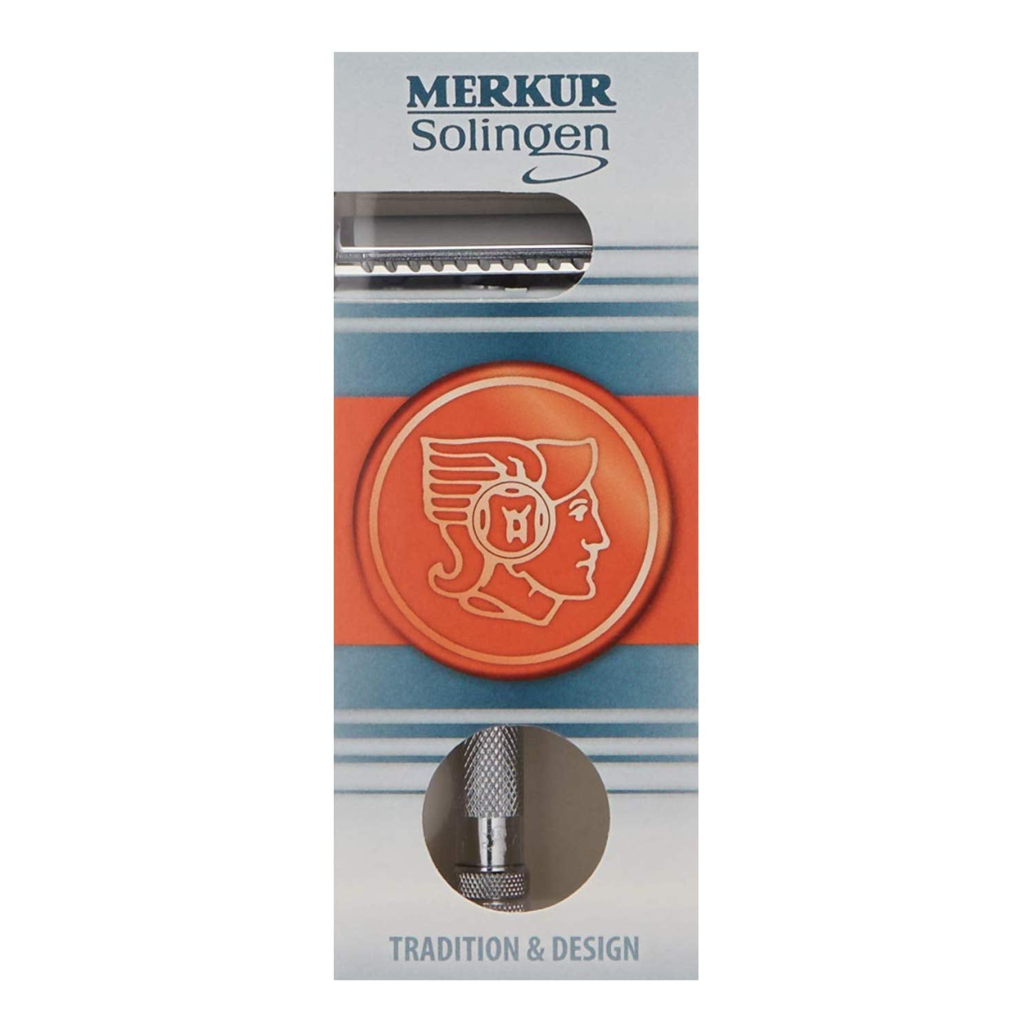 Merkur Long Handled Safety Razor, 1 Count, Silver
