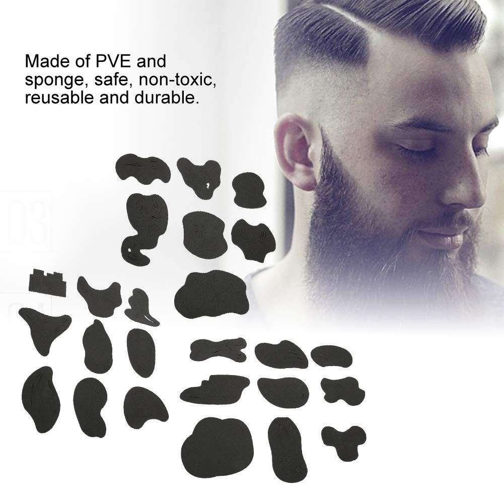 Tattoo Patterns Salon Barber Tools,Hair Tattoo Template Hair Carved 25 Pcs/Set Hair Trimmer Carved Tattoos Patterns Stencil DIY Salon Barber Tools for Men or Women