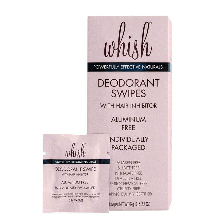 Whish Deodorant Swipes With Hair Inhibitor (30 Swipes)