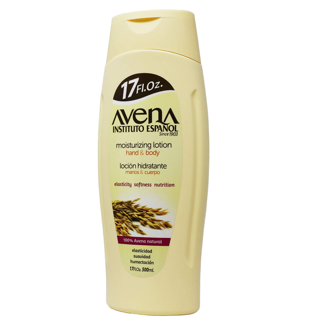 Avena Instituto EspaÃƒ±ol Moisturizing Lotion Hand and Body Lotion, Helps Moisture Soften and Nourish for your skin, Revitalizes and Protects More Elasticity, 2-pack Of 17 FL Oz, 2 Bottles