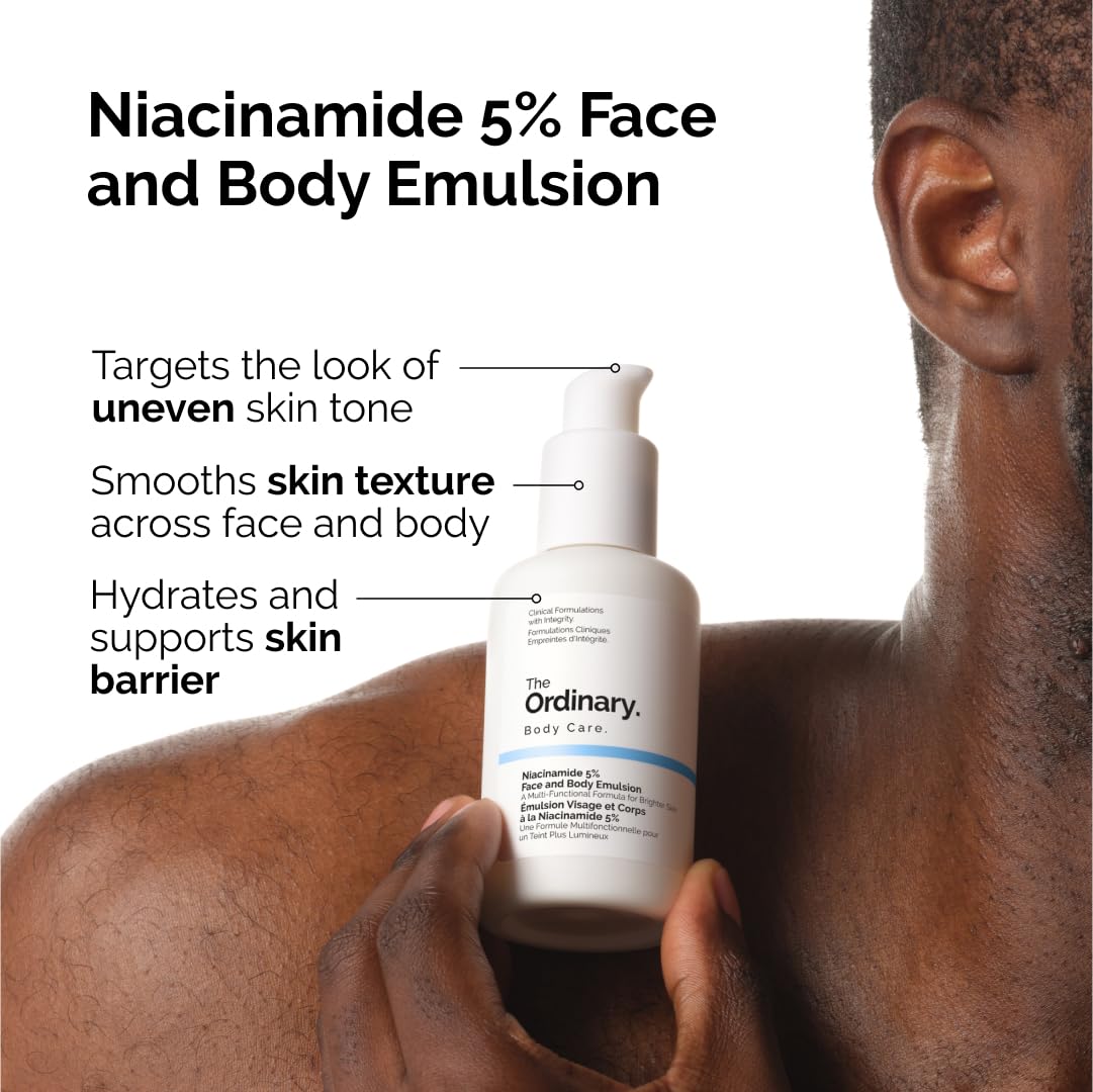 The Ordinary Face & Body Set Daily Skincare Routine with Niacinamide 5% Face & Body Emulsion, Natural Moisturizing Factors + Inulin Body Lotion, and Natural Moisturizing Factors + Hyaluronic Acid