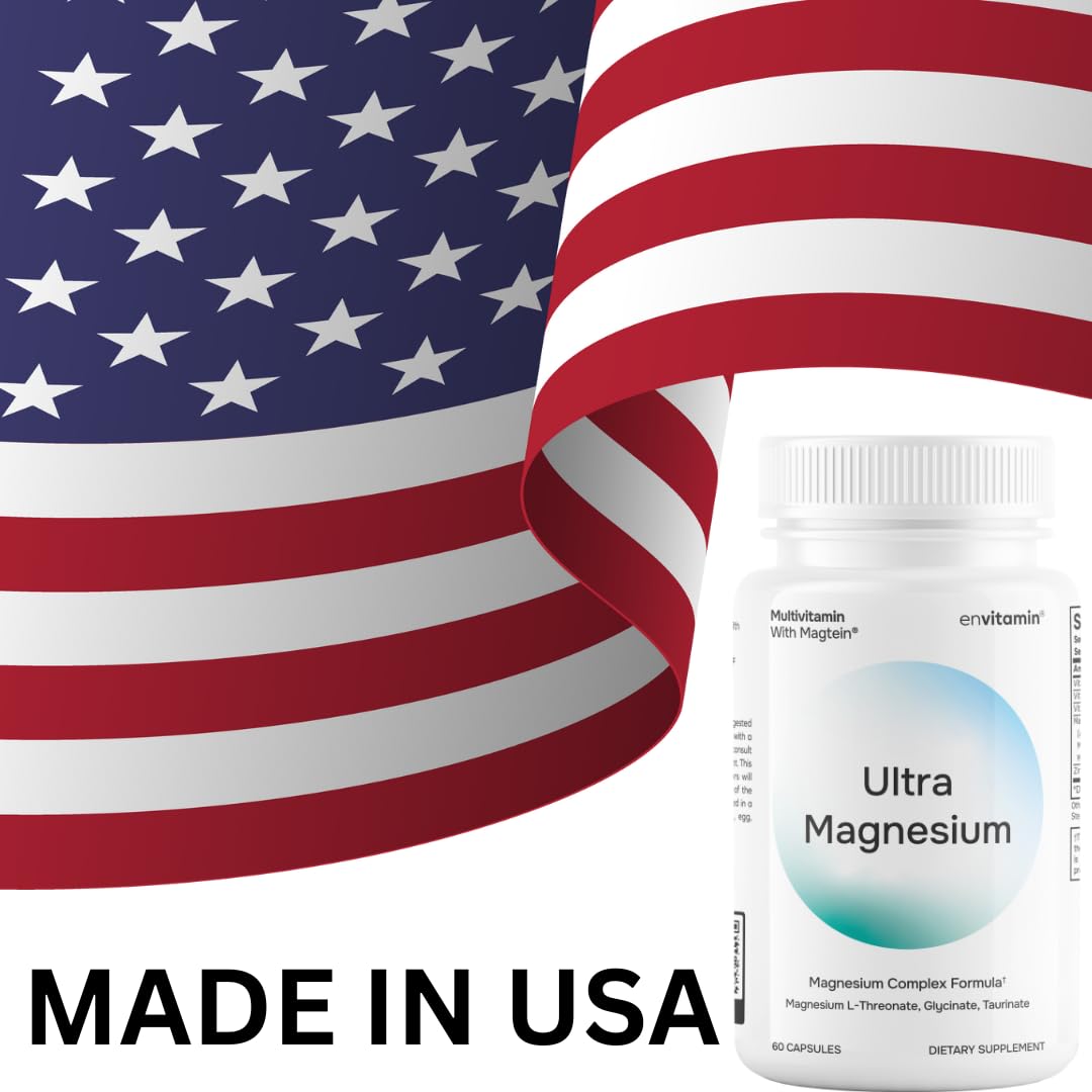 envitamin Ultra Magnesium Glycinate, L-Threonate & Taurinate - Multivitamin & Multimineral Complex